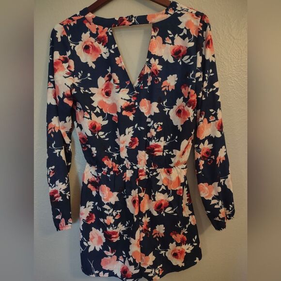 Gypsies And Moondust Long Sleeve Floral Print Romper Size Medium - Picture 8 of 16